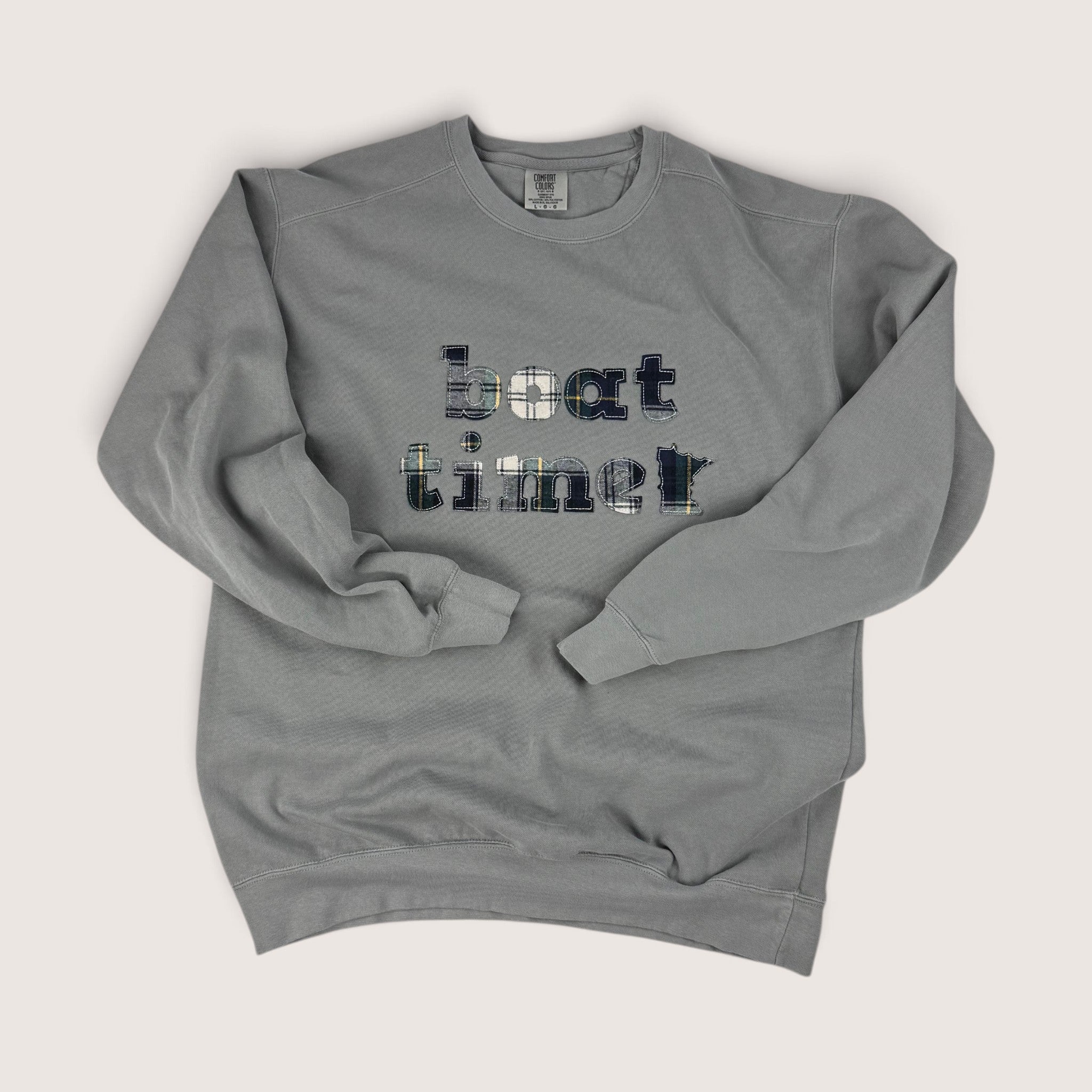 Boat Time Flannel Crewneck