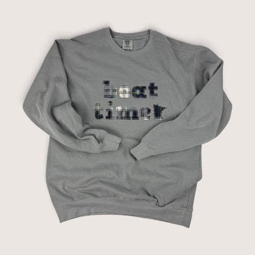 Boat Time Flannel Crewneck