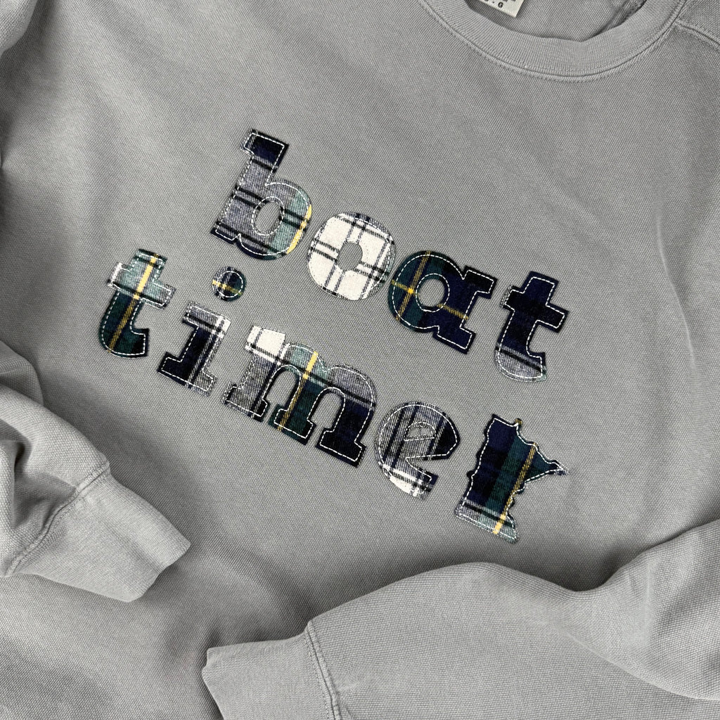 Boat Time Flannel Crewneck