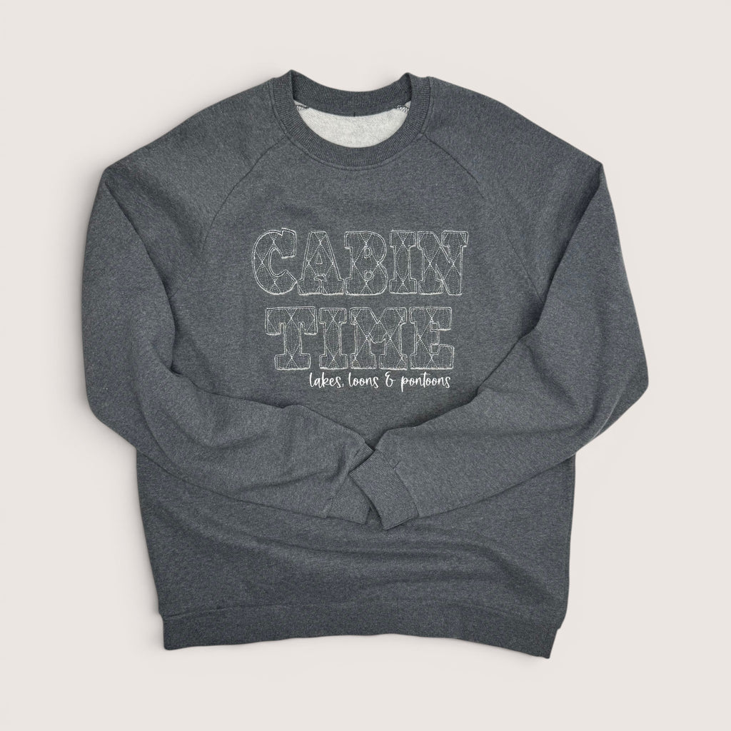 Cabin Time Fleece Applique Crewneck