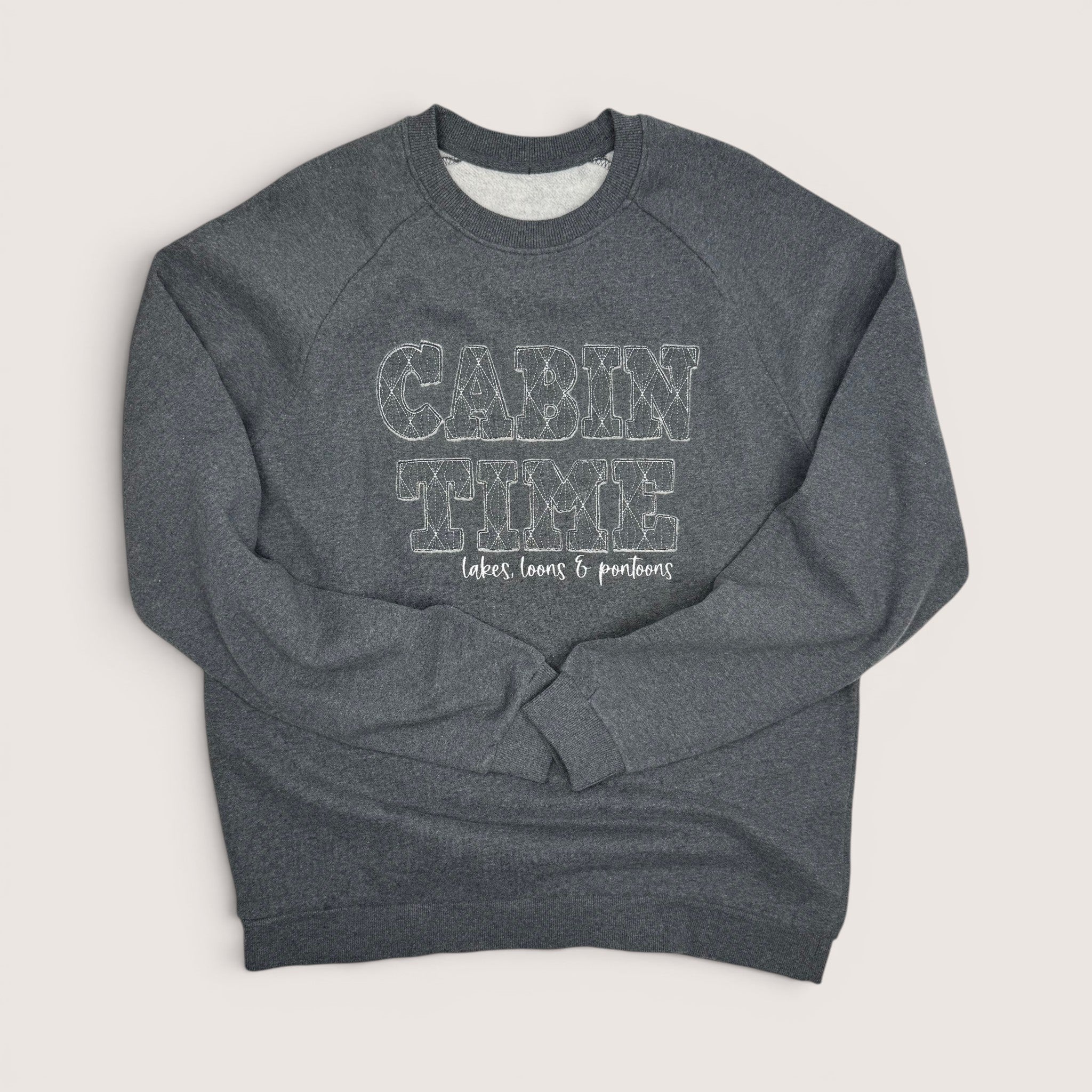 Cabin Time Fleece Applique Crewneck