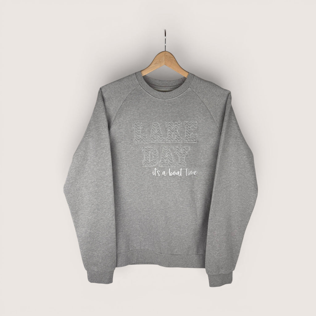 Lake Day Fleece Applique Crewneck
