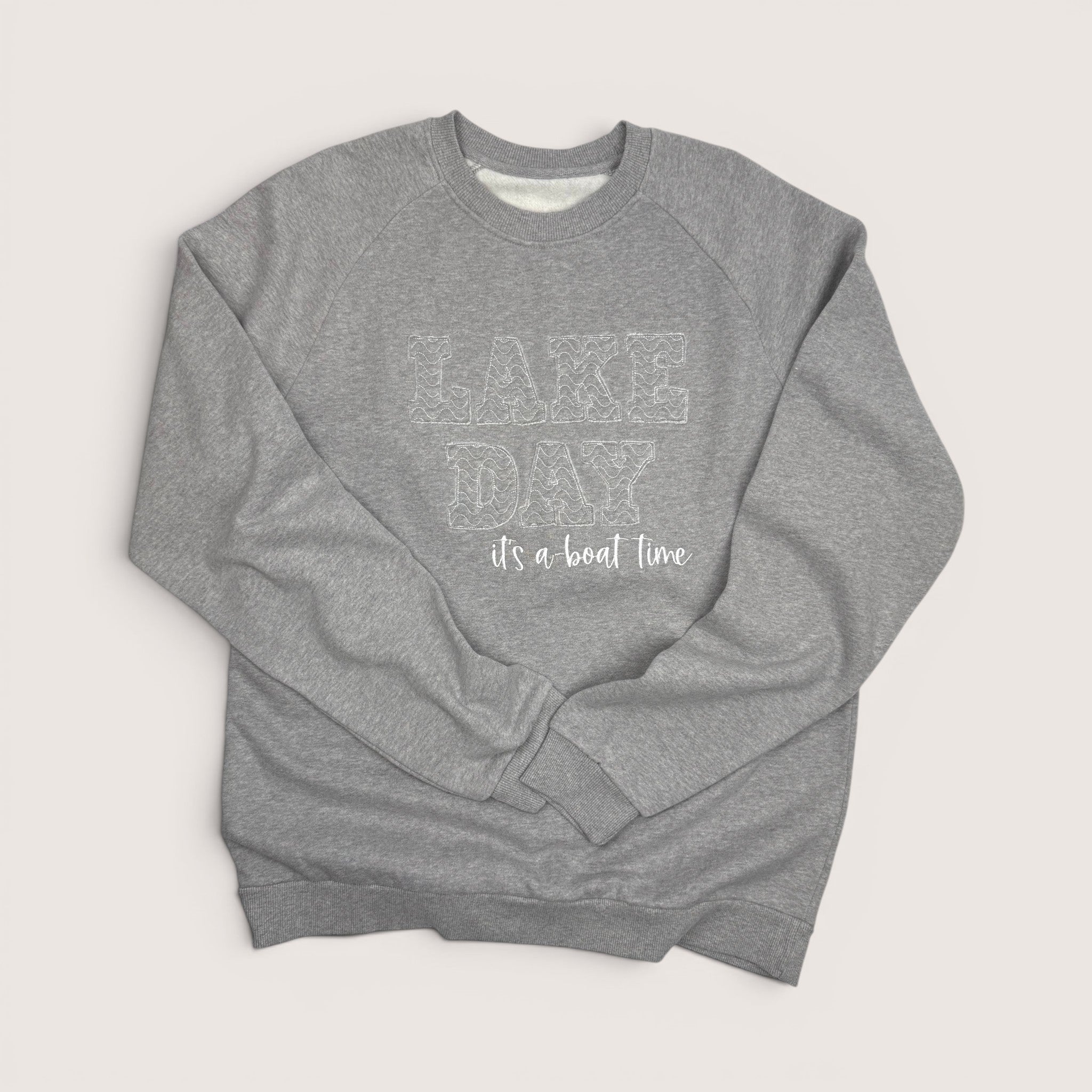 Lake Day Fleece Applique Crewneck
