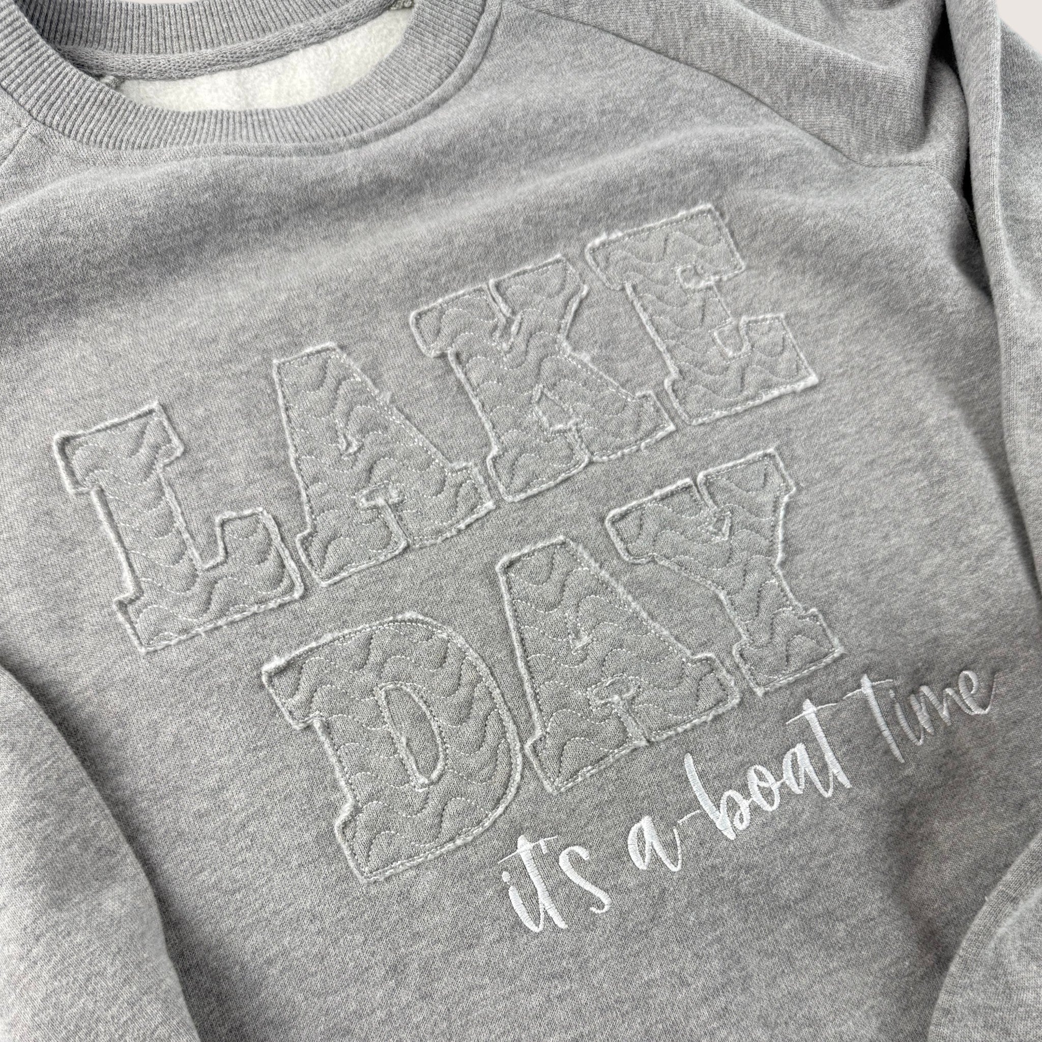 Lake Day Fleece Applique Crewneck