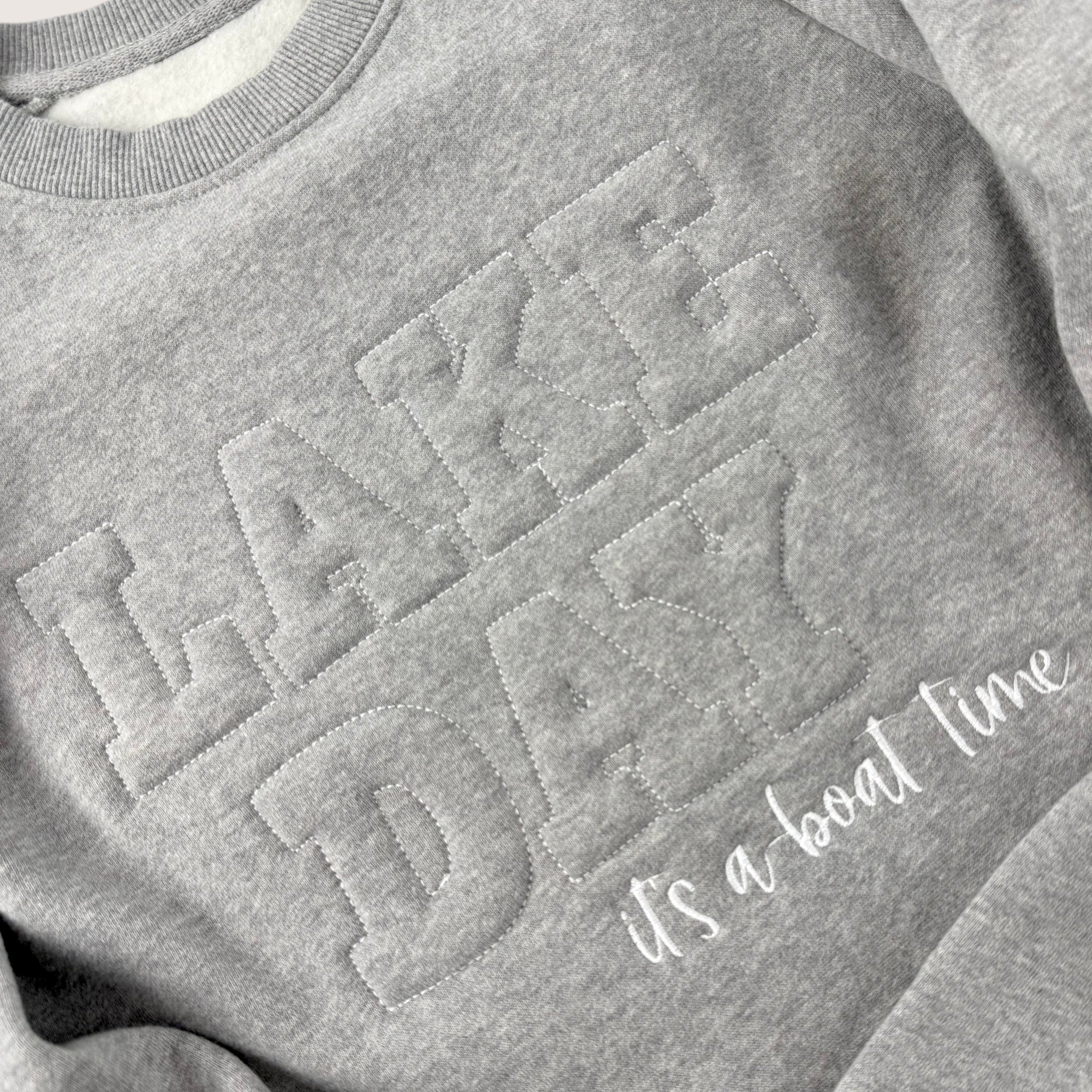 Lake Day Embossed Crewneck