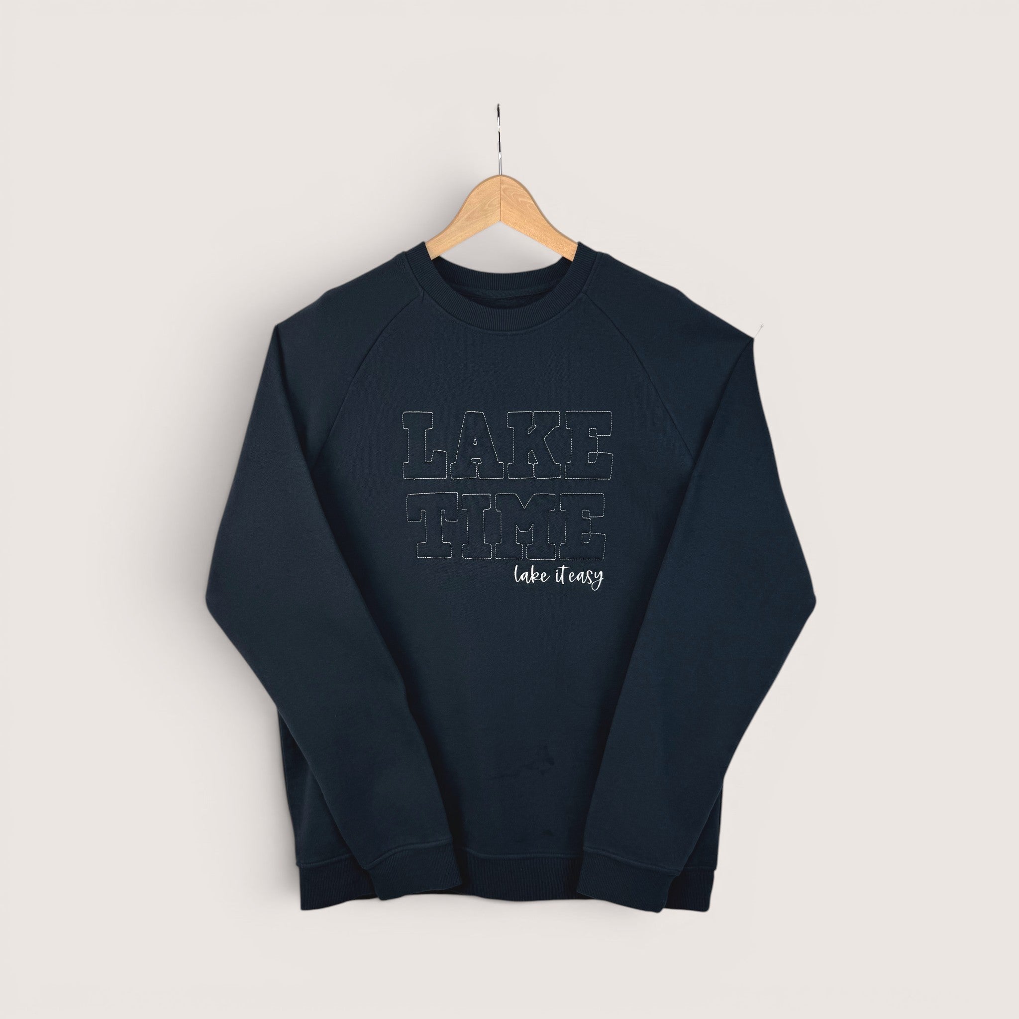 Lake Time Embossed Crewneck