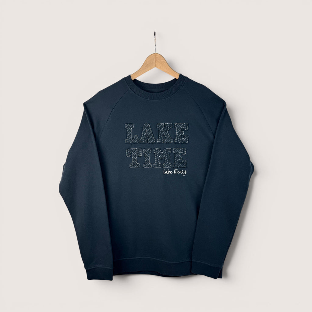 Lake Time Fleece Applique Crewneck