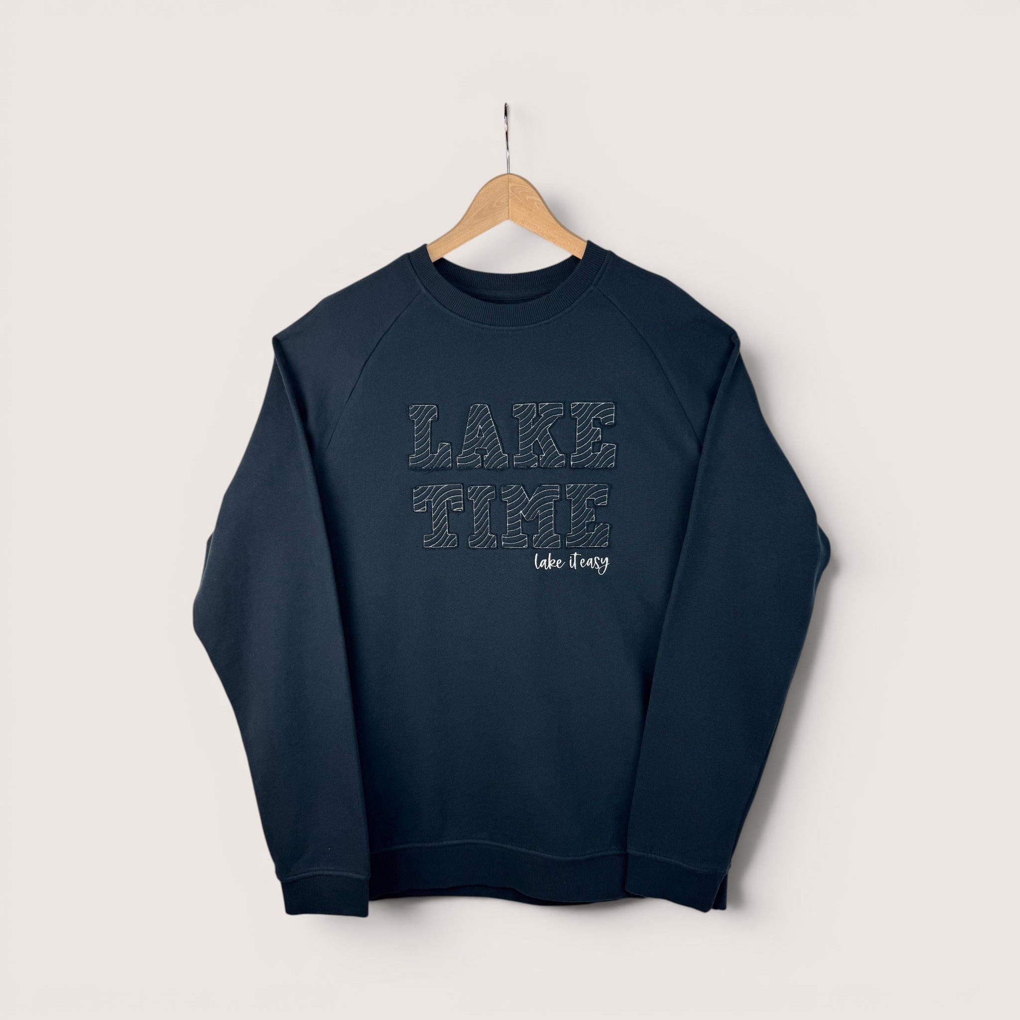 Lake Time Fleece Applique Crewneck